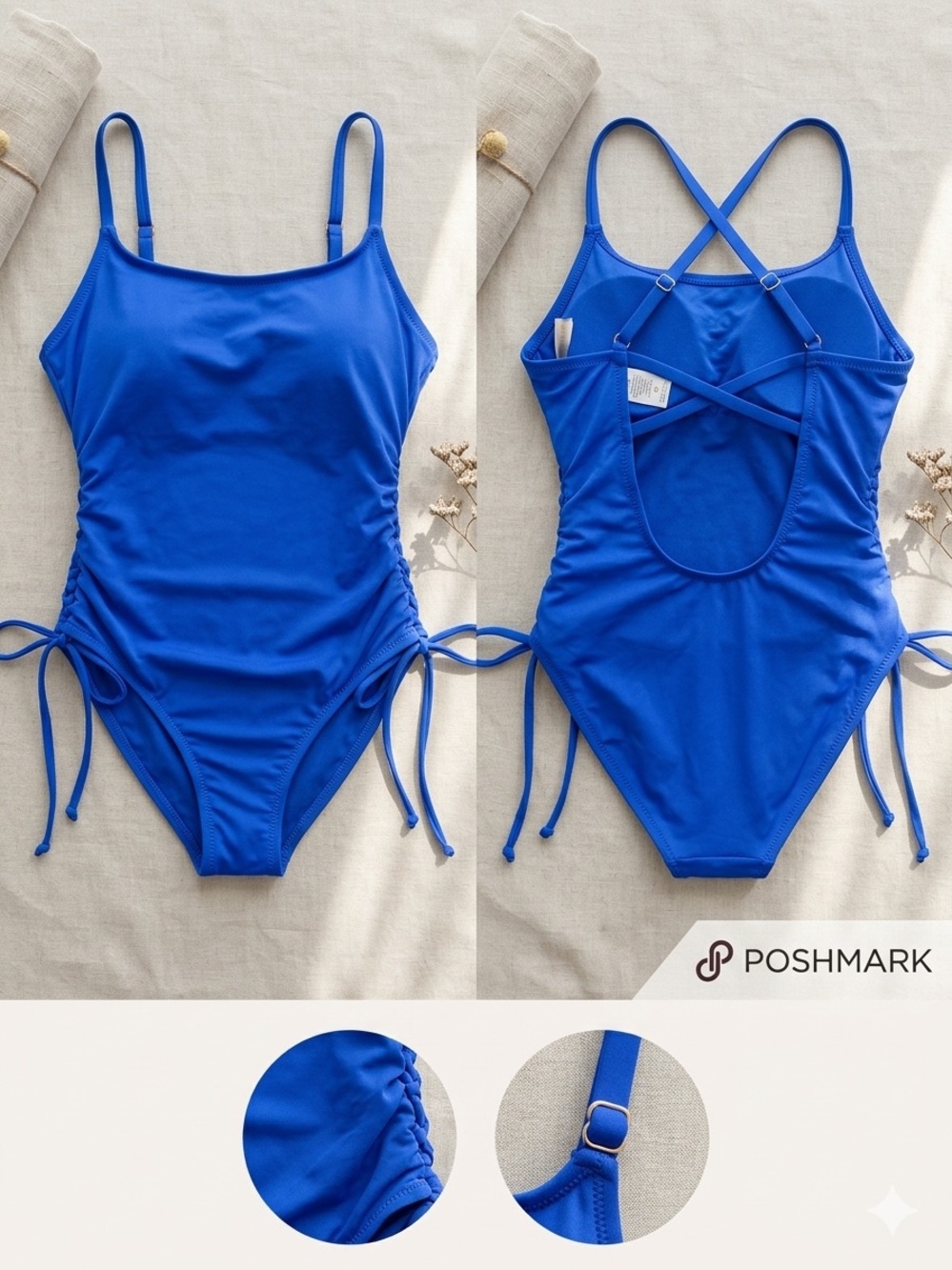 Shade & Shore Royal Blue One-Piece Swimsuit